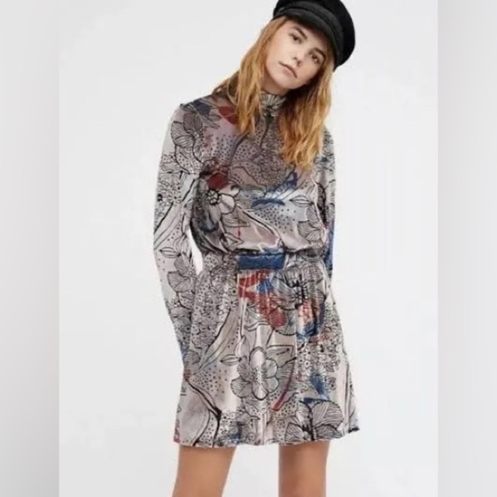 Free People velvet floral dress